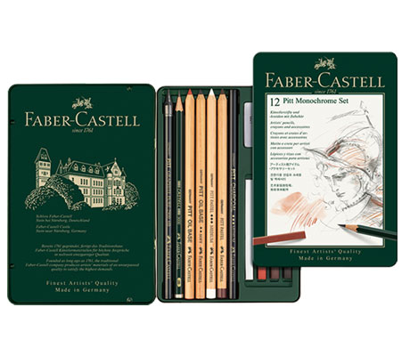 Креда комплект Faber-Castell PITT Monochromе set 9, 12, 21, 33 части