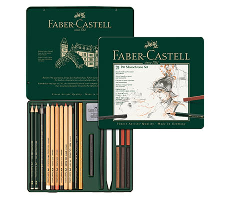 Креда комплект Faber-Castell PITT Monochromе set 9, 12, 21, 33 части