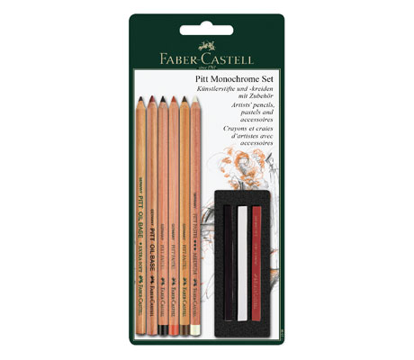 Креда комплект Faber-Castell PITT Monochromе set 9, 12, 21, 33 части