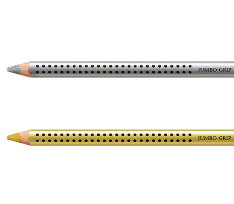 Цветни моливи Jumbo Grip металик Faber-Castell