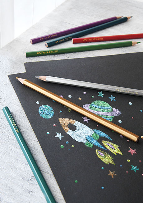 Цветни моливи металик Faber-Castell