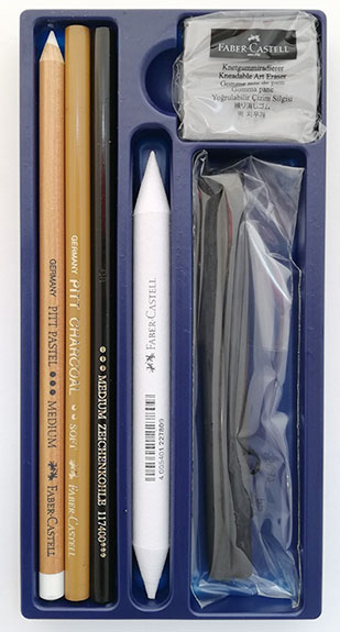 Рисувателен комплект с въглени 7 части - 114002 Faber-Castell