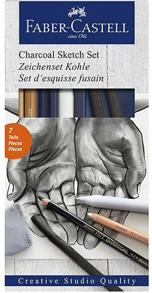 Рисувателен комплект с въглени 7 части - 114002 Faber-Castell