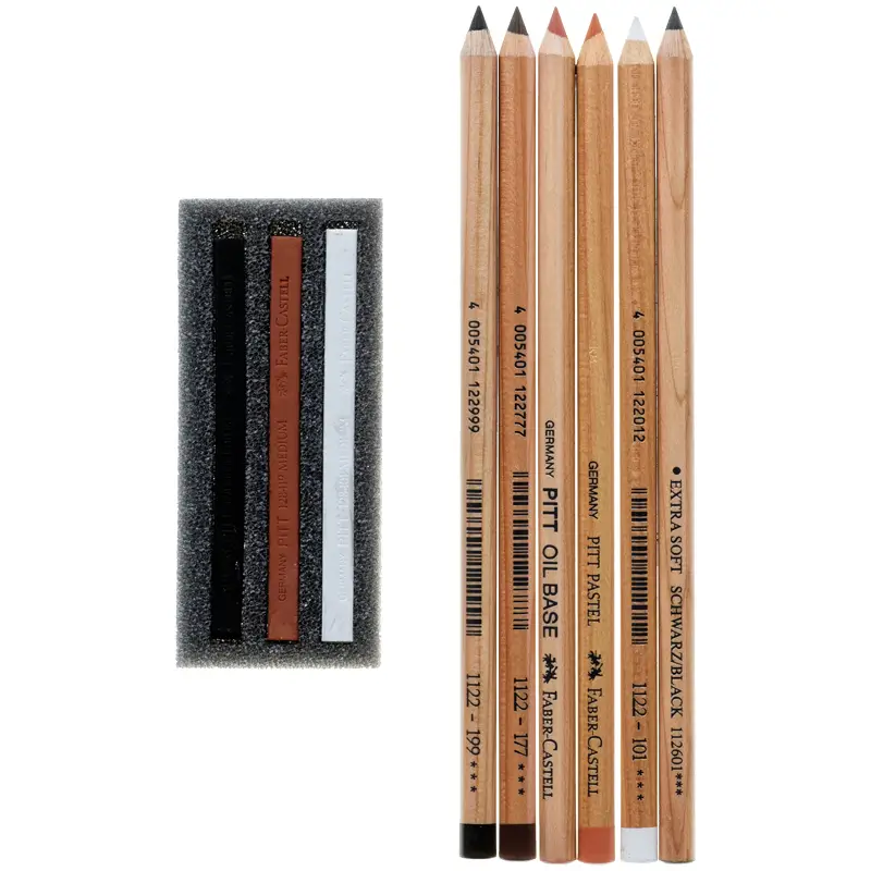 Креда комплект Faber-Castell PITT Monochromе set 9, 12, 21, 33 части