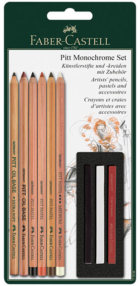 Креда комплект Faber-Castell PITT Monochromе set 9, 12, 21, 33 части