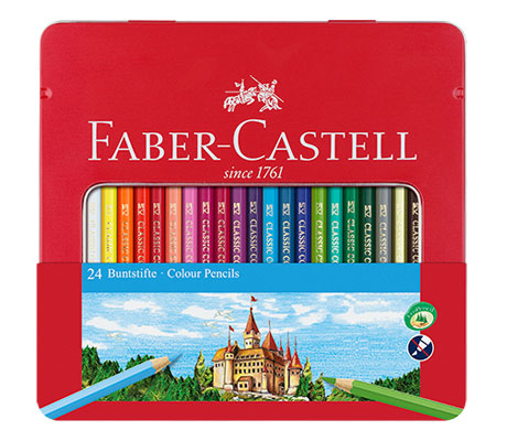 Цветни моливи класик в метална кутия Faber Castell