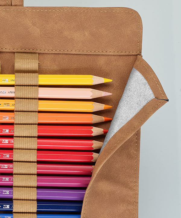 Калъф за моливи и аксесоари руло от изкуствена кожа Faber-Castell