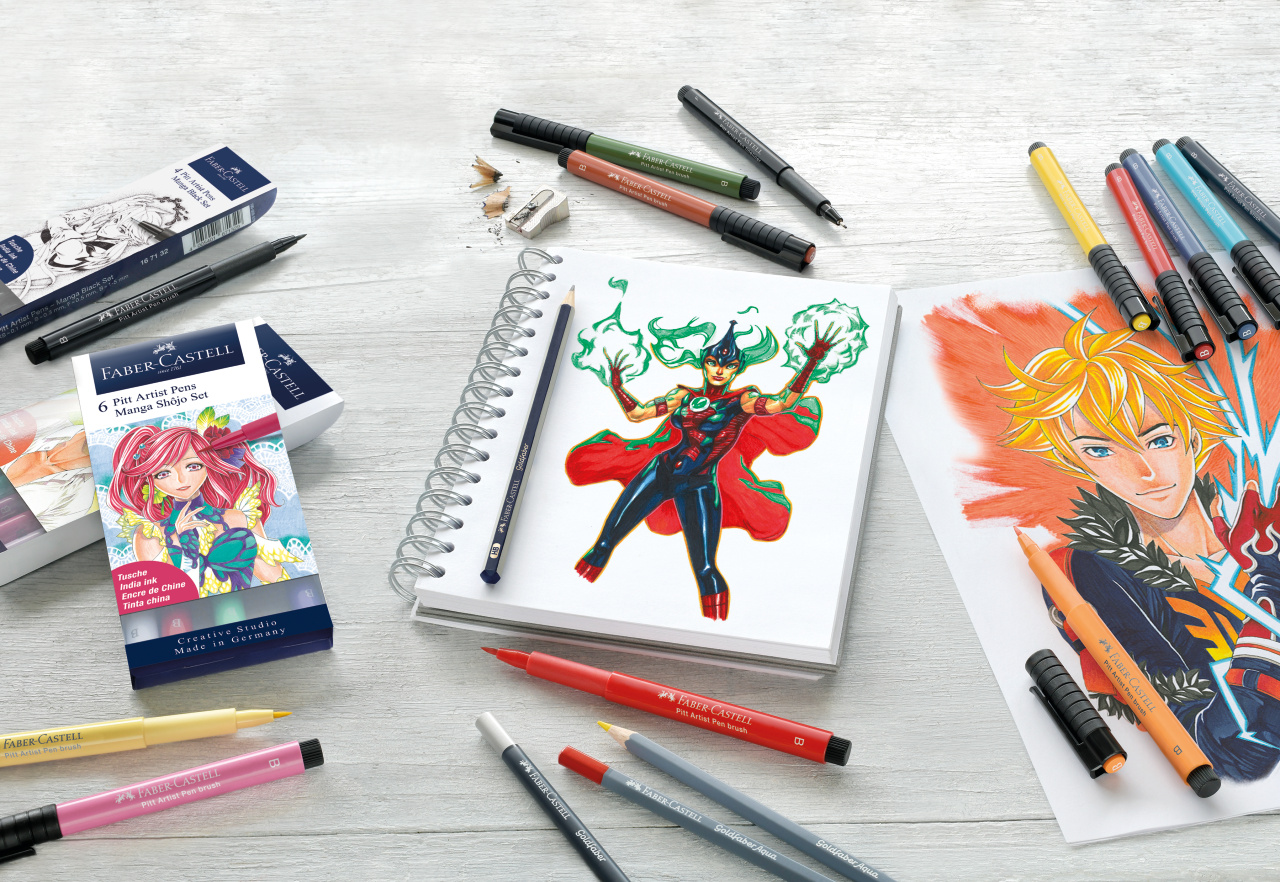 Комплекти Manga&Comic Faber Castell PITT Artist Pen Маркери и тънкописци