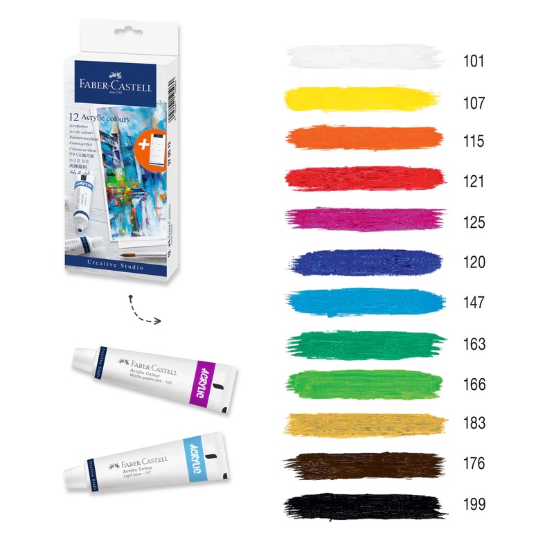 Акрилни бои в тубички Creative Studio Faber-Castell
