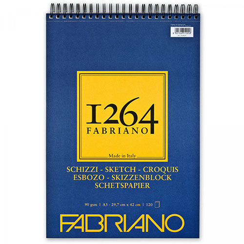 Скицник за рисуване със спирала Fabriano 1264 Sketch