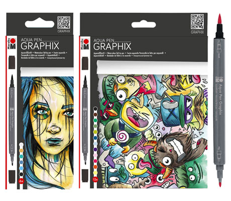 Акварелни маркери Graphix комплекти 
