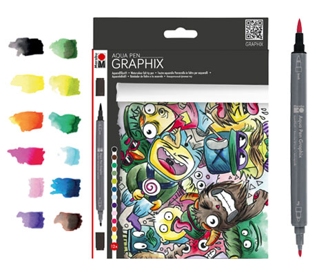Акварелни маркери Graphix комплекти