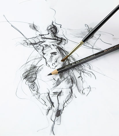 Молив графитен акварелен Graphite Aquarelle комплекти