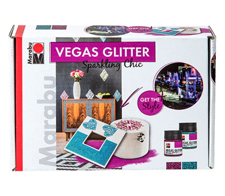 Брокатна релефна паста Vegas Glitter комплект Marabu