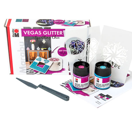 Брокатна релефна паста Vegas Glitter комплект Marabu