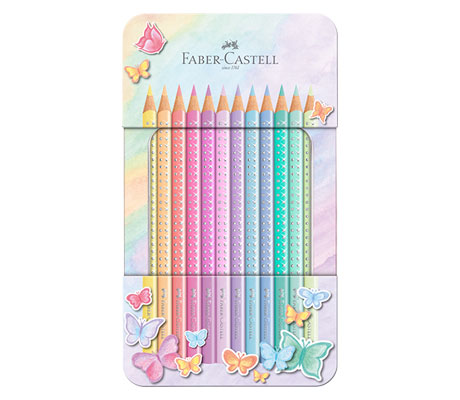 Цветни моливи Sparkle 12 цв. пастелни 
