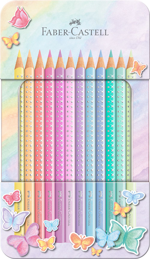 Цветни моливи Sparkle 12 цв. пастелни 