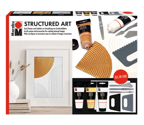 Комплект структурни акрилни пасти за рисуване с 3D ефект Marabu Structured Art