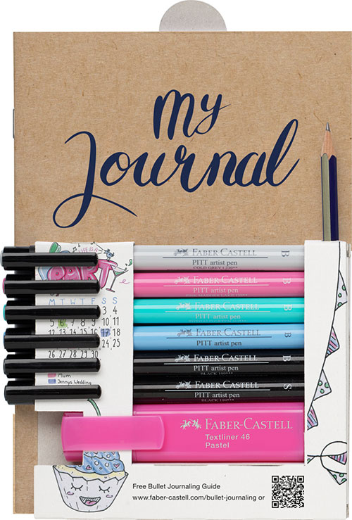 Комплект маркери с арт журнал - bullet journaling 9 части 