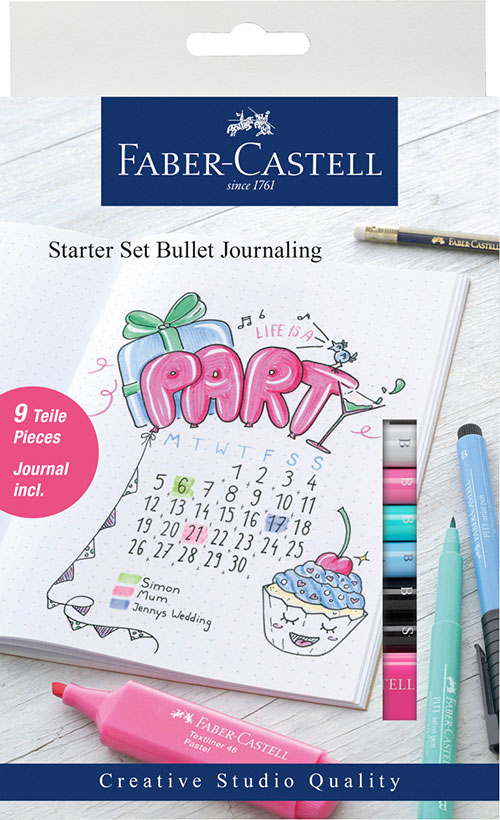 Комплект маркери с арт журнал - bullet journaling 9 части