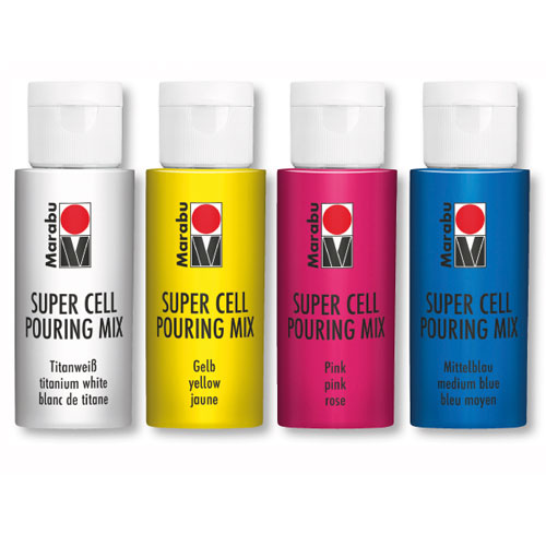 Акрилни бои с разливащ Pouring ефект комплекти Super Cell Pouring Mix