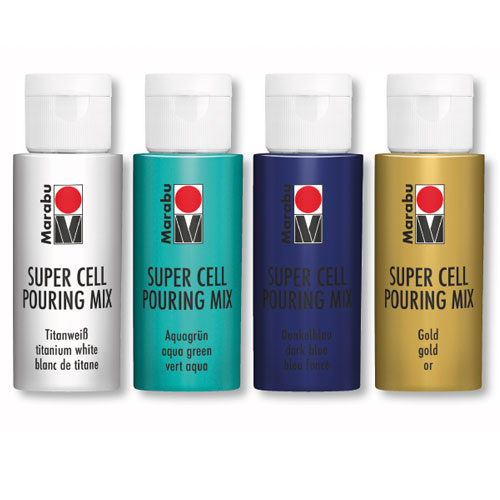 Акрилни бои с разливащ Pouring ефект комплекти Super Cell Pouring Mix
