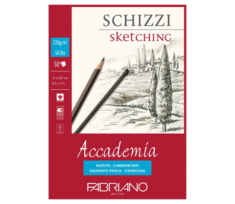 Скицник за рисуване ACCADEMIA А4, 50 л, 120 гр Fabriano