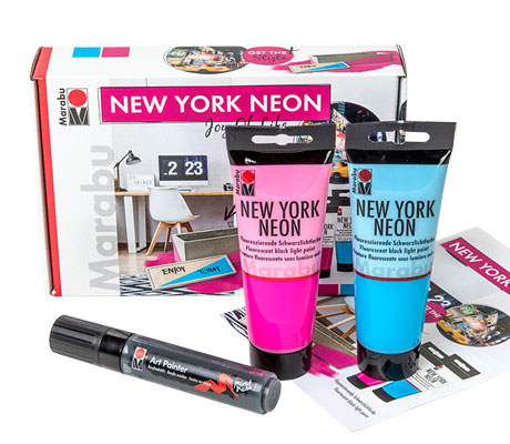 Флуоресцентна боя за декорация New York Neon Marabu