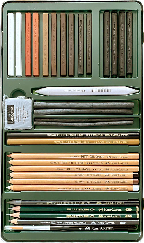 Креда комплект Faber-Castell PITT Monochromе set 9, 12, 21, 33 части