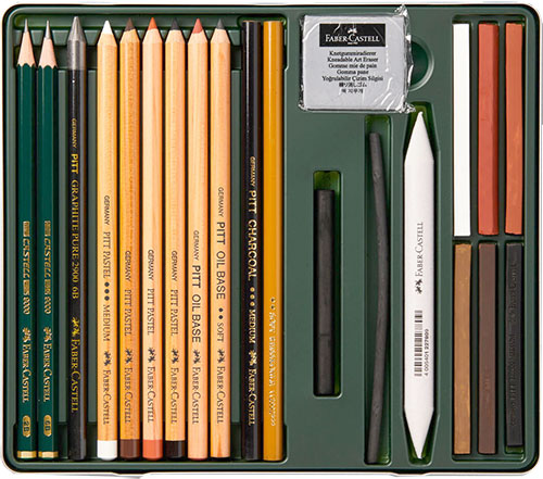 Креда комплект Faber-Castell PITT Monochromе set 9, 12, 21, 33 части