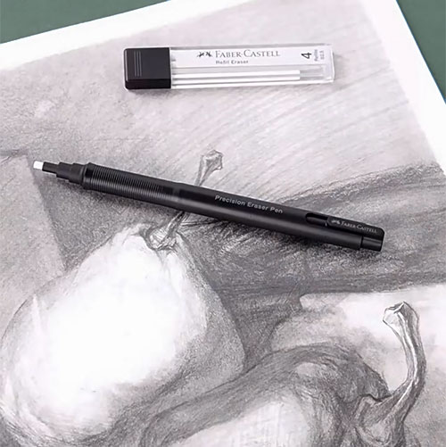 Автоматична гума за прецизно изтриване и резервен пълнител Precision Eraser Pen Faber-Castell