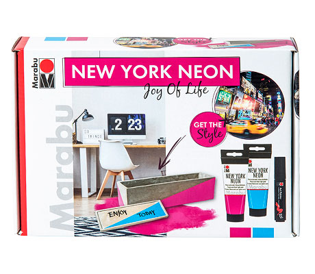 Флуоресцентна боя за декорация New York Neon комплект 