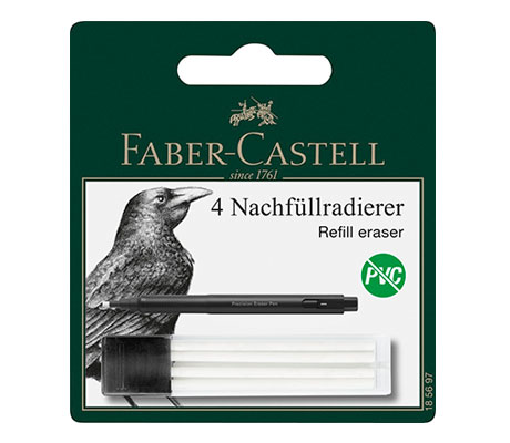 Автоматична гума за прецизно изтриване и резервен пълнител Precision Eraser Pen Faber-Castell