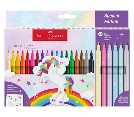 Флумастери Еднорог Faber-Castell - комплекти