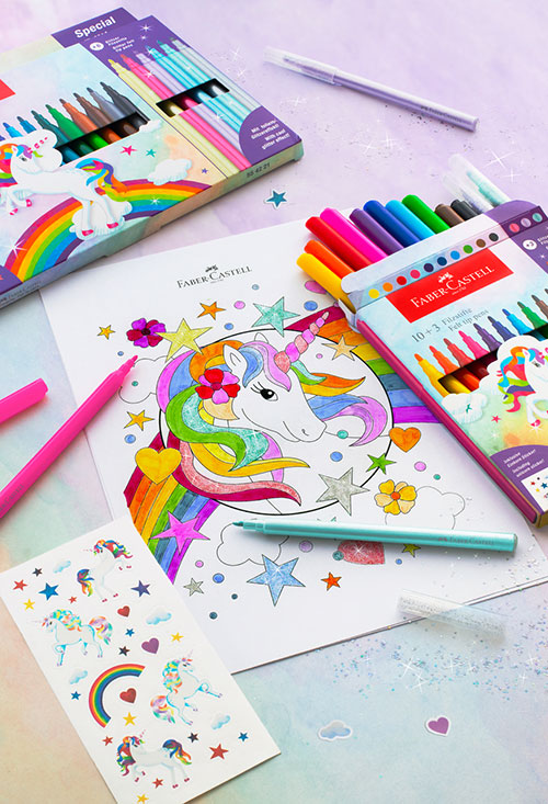 Флумастери Еднорог Faber-Castell - комплекти 