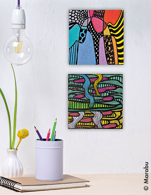 Акрилни бои комплекти за рисуване със Squeegee Art техника 