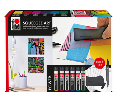 Акрилни бои комплекти за рисуване със Squeegee Art техника 