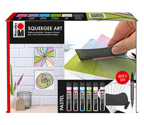 Акрилни бои комплекти за рисуване със Squeegee Art техника 