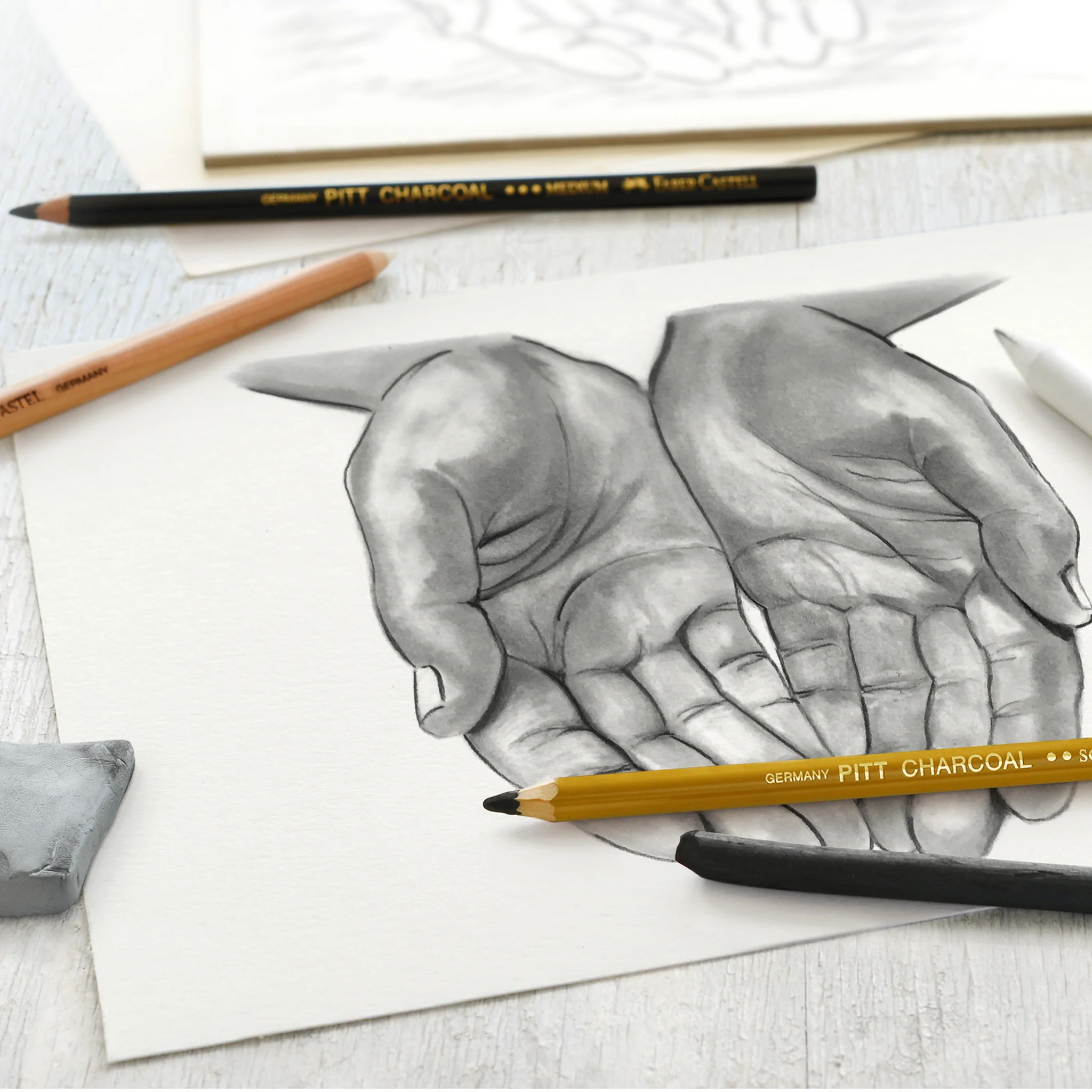 Рисувателен комплект с въглени 7 части - 114002 Faber-Castell